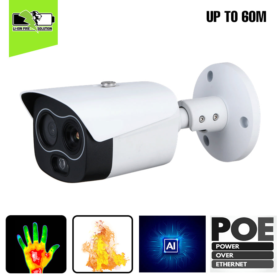 4MP Thermal Network Hybrid Bullet AI Camera IP67 rated